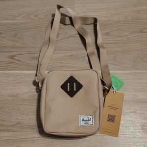 New With Tags Herschel Heritage Crossbody Bag In Light Taupe